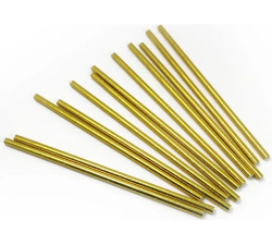 Изображение Трубочки для коктейля Золотые, 12 шт