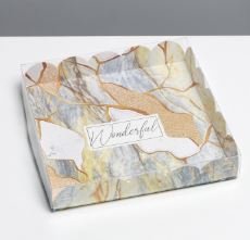 Изображение Коробка для пряников и печенья «Камень», 18 × 18 × 3 см