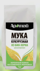 Мука кукурузная цельнозерновая, 1 кг Изображение Мука кукурузная цельнозерновая, 1 кг