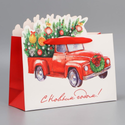 Изображение Пакет подарочный с квадратным дном 31 х 30 х 31 см