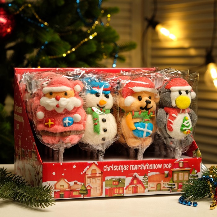 Зефир на палочке Merry Christmas, 35 г Изображение Зефир на палочке Merry Christmas, 35 г