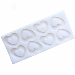 Силиконовый мат для отливки шоколада Сердца Изображение Силиконовый мат для отливки шоколада Сердца