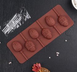 Молд для леденцов «Пасхальный кролик», 6 ячеек Изображение Молд для леденцов «Пасхальный кролик», 6 ячеек