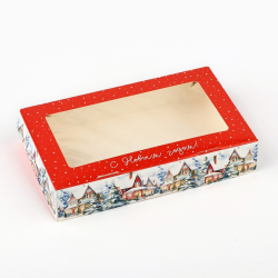 Изображение Коробка складная «Новогодняя почта», 17 х 7 х 4 см