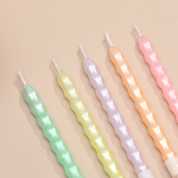 Изображение Свечи для торта «Праздничная волна», 6 шт., пастельные цвета