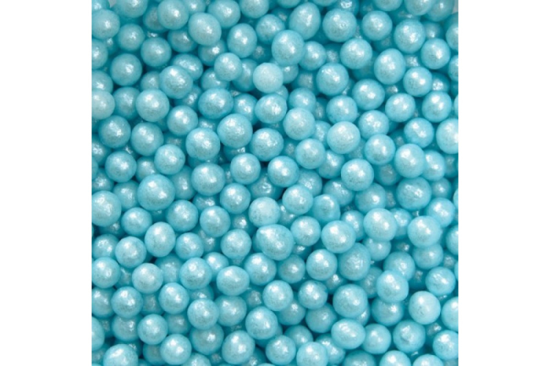 Изображение Посыпка шарики Жемчуг (голубой), 50 гр