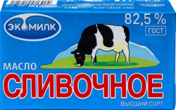 Изображение Масло сливочное Экомилк 82,5%, 380 гр