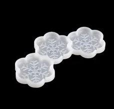 Изображение Силиконовая форма для леденцов «Снежинки 3 в 1»