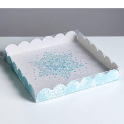 Изображение Коробка для пряников и печенья Let it snow, 21 × 21 × 3 см